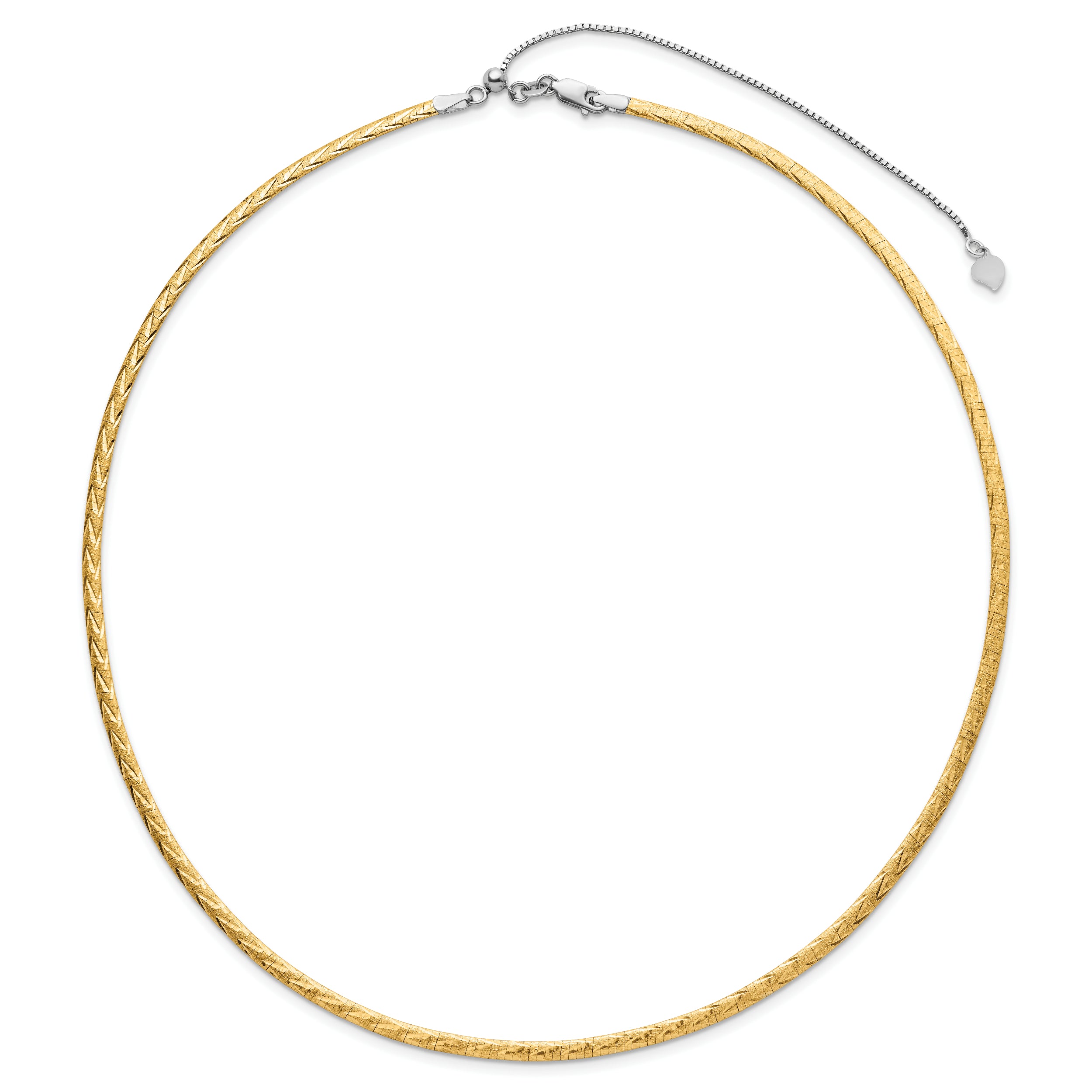 14k Two-tone Reversible Adjustable Omega