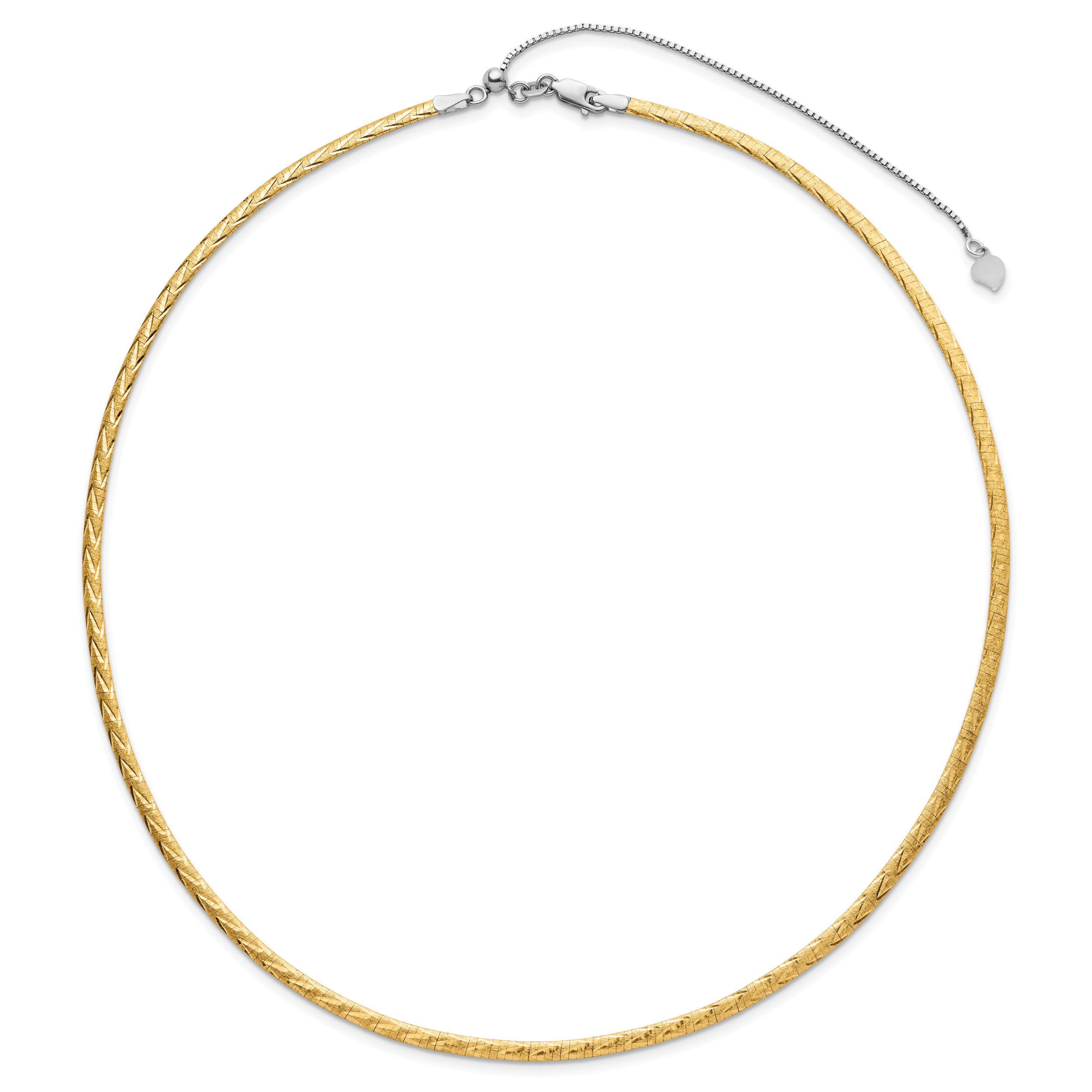 14k Two-tone Reversible Adjustable Omega