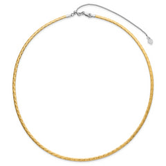 14k Two-tone Reversible Adjustable Omega