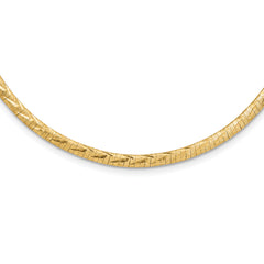 14k Two-tone Reversible Adjustable Omega