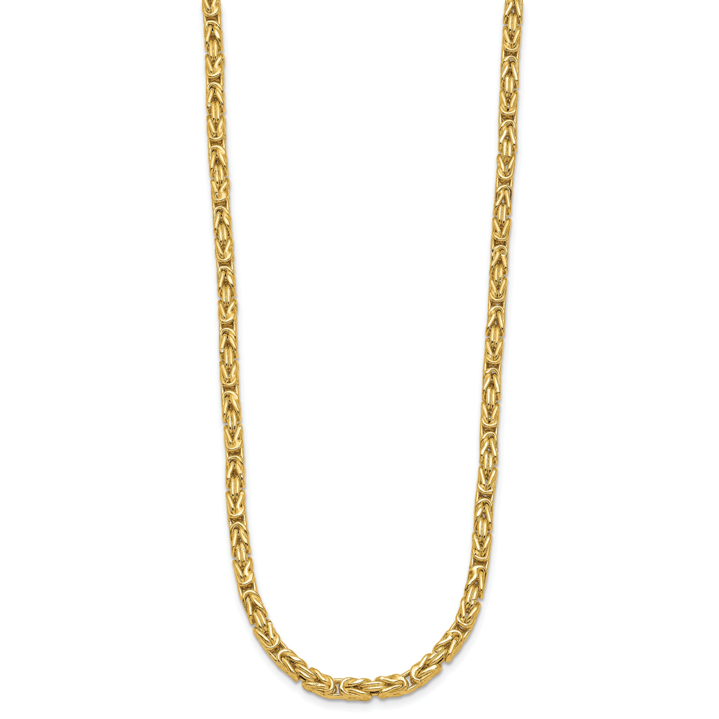 14K Polished Byzantine Link Necklace