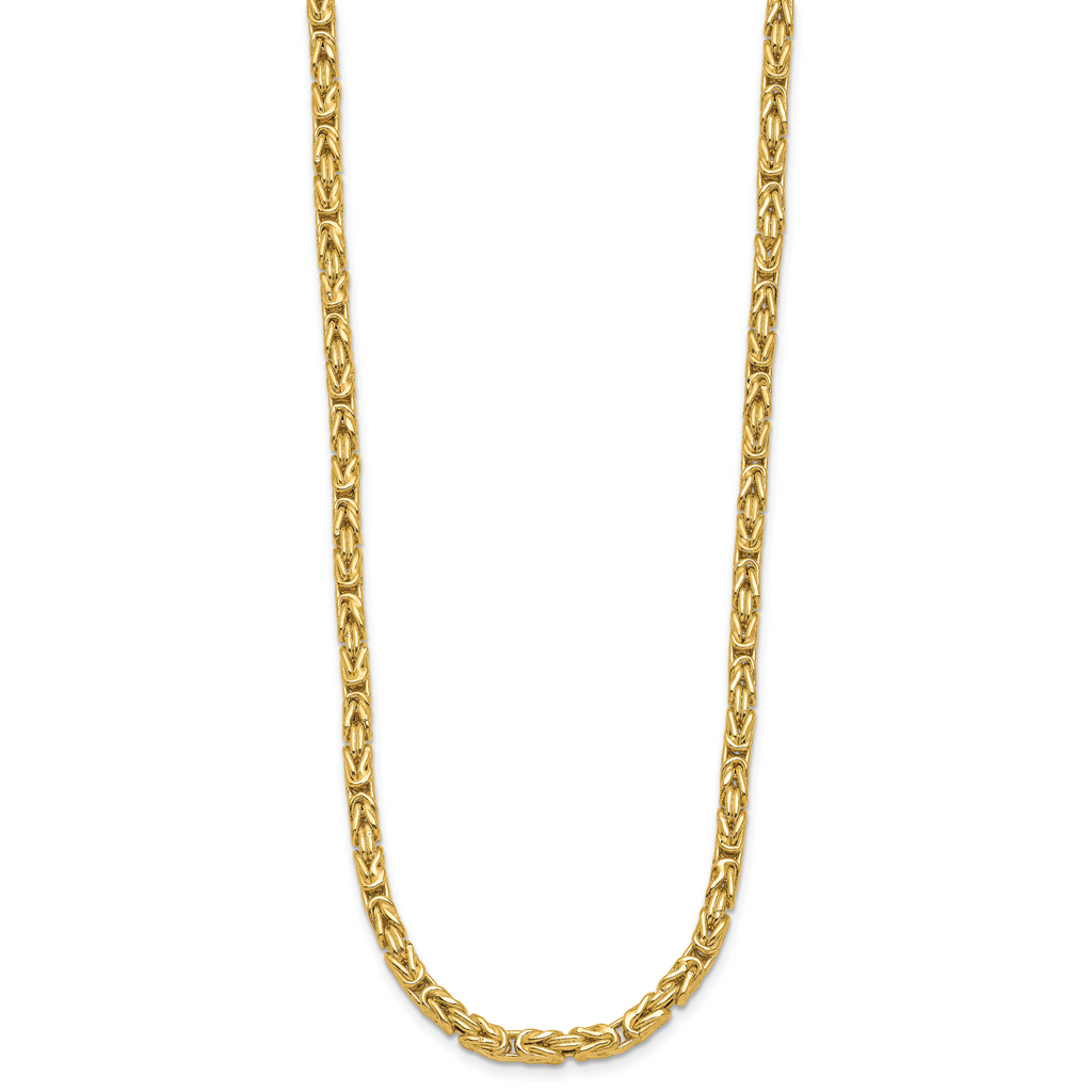 14K Polished Byzantine Link Necklace