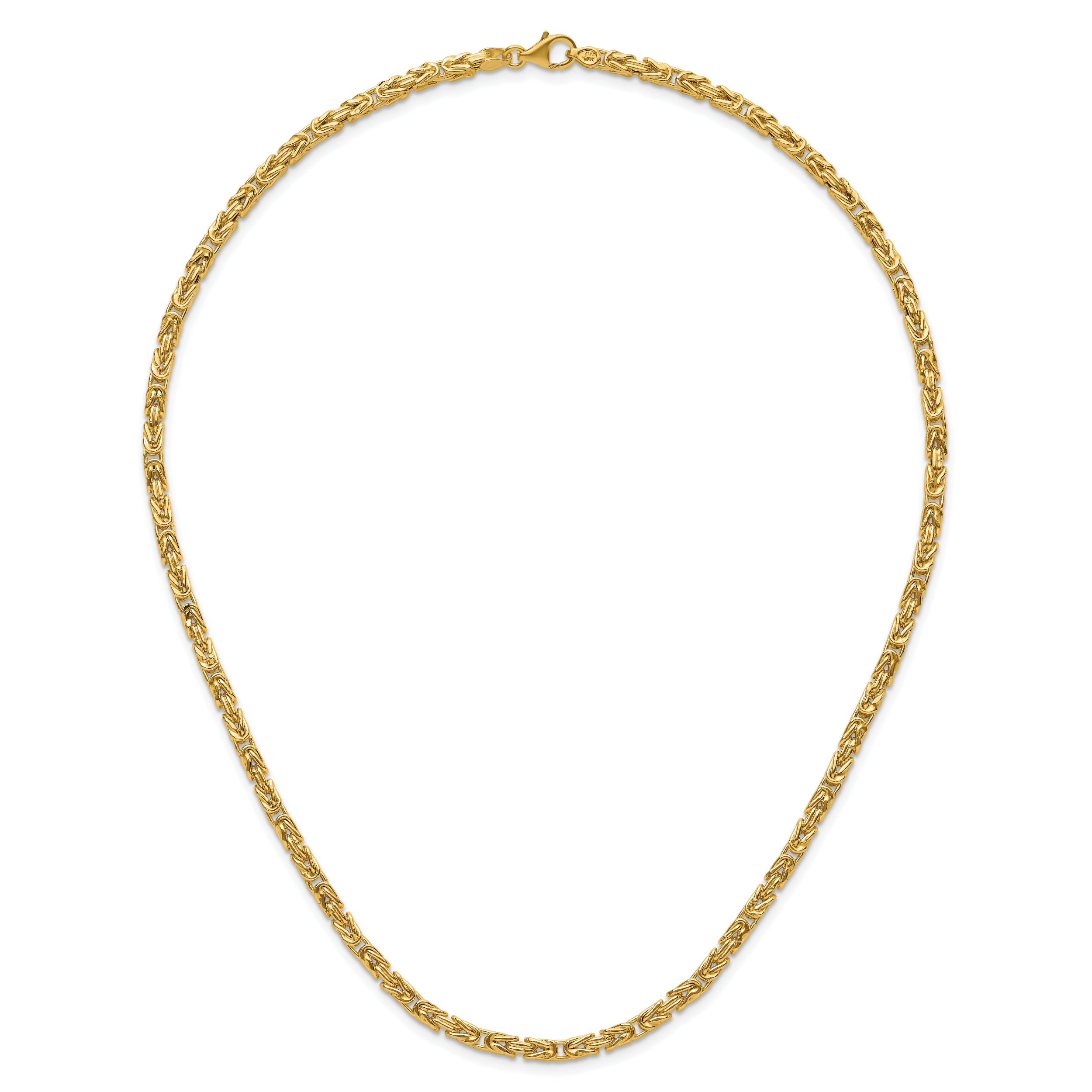 14K Polished Byzantine Link Necklace