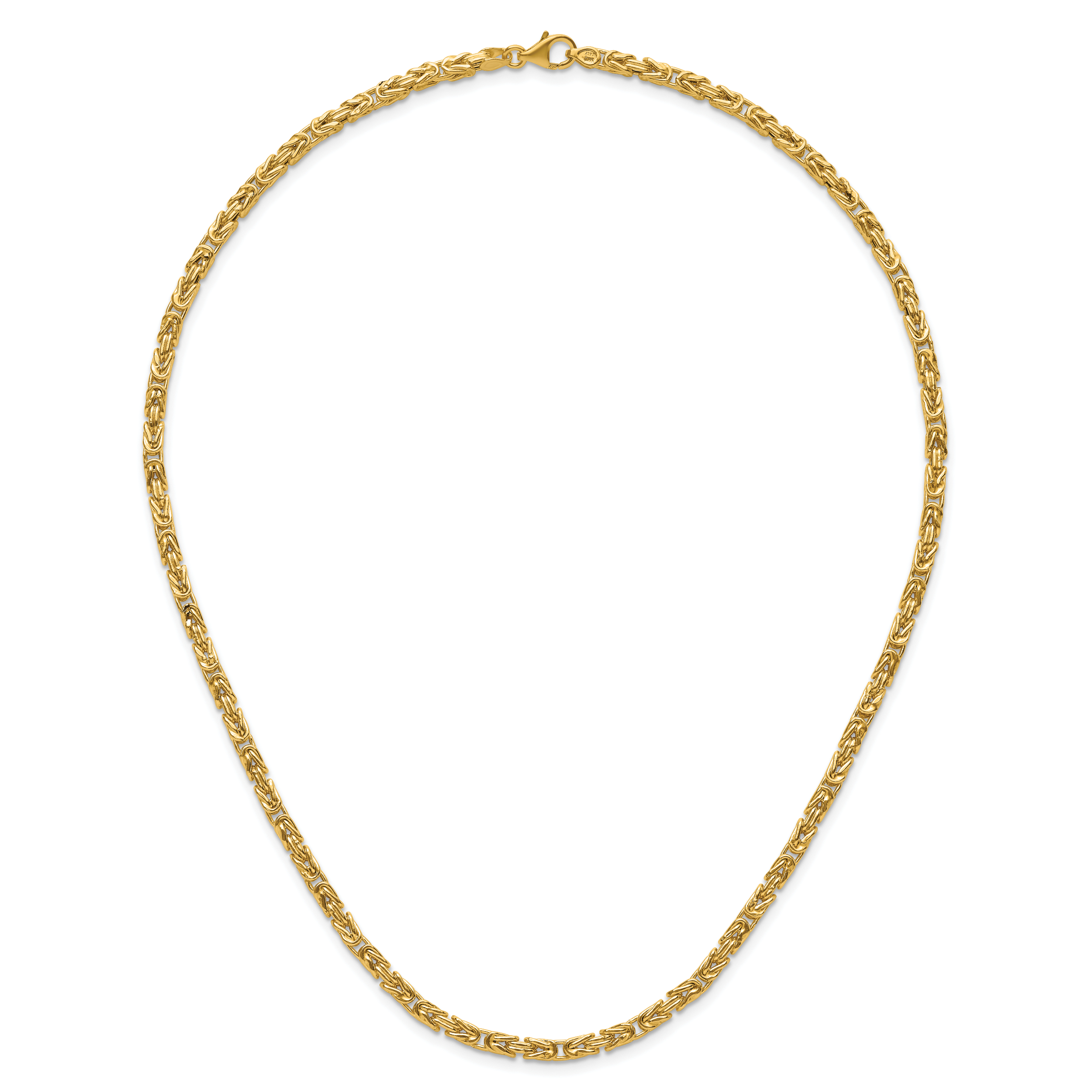 14K Polished Byzantine Link Necklace