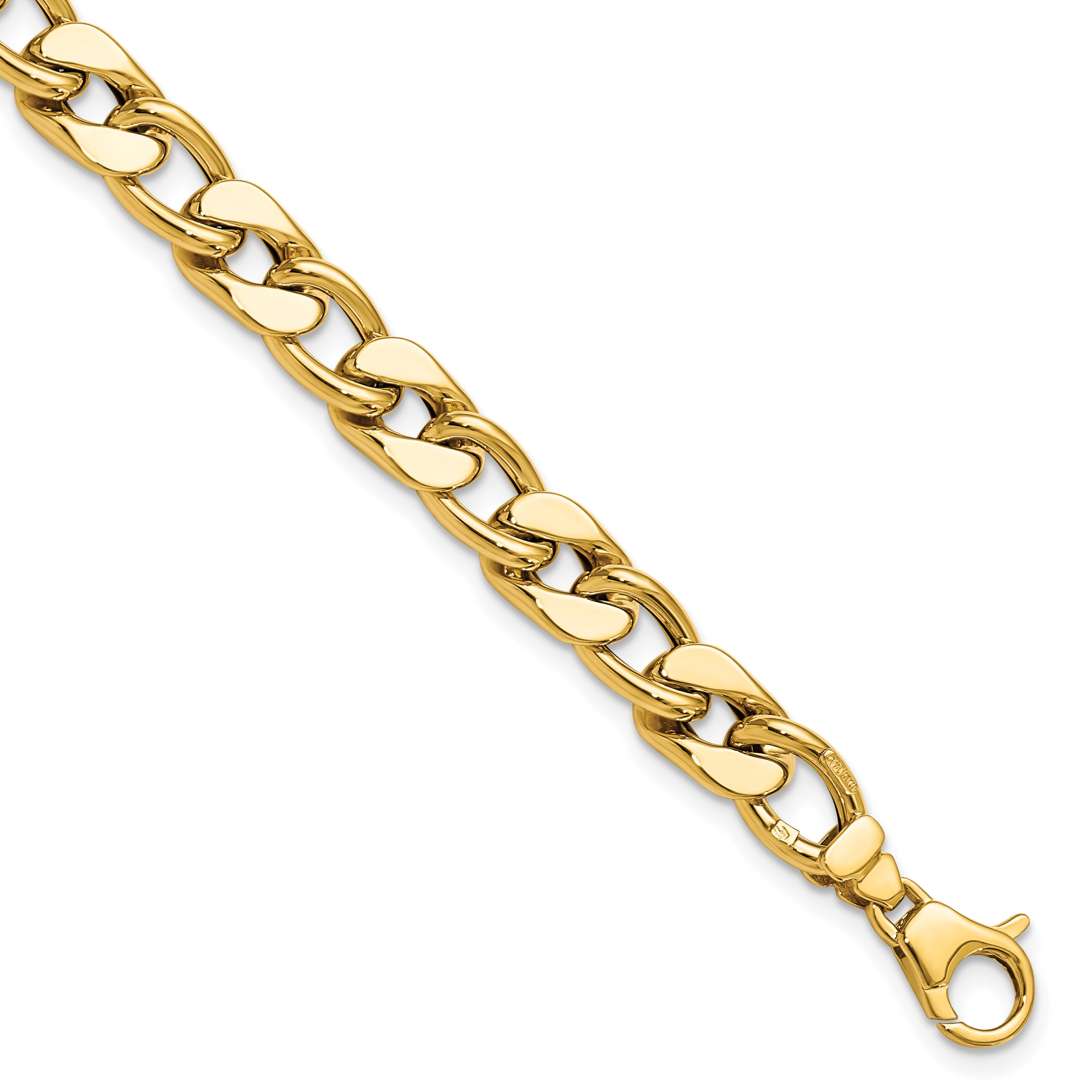14K Polished Men's Curb Link Bracelet Main image