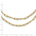 14k Polished Double-layer Link Necklace