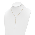 14K Polished Y-drop Bar w/ 1in ext. Necklace