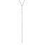 14K White Gold Polished Y-drop Bar w/ 1in ext. Necklace
