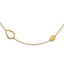 14K Polished and Scratch-finish Beaded Necklace