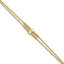 14K Polished D/C Beaded 2-strand w/ 1in ext Bracelet