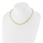 14K Polished Fancy Link Necklace