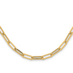 14K Polished Fancy Link Necklace