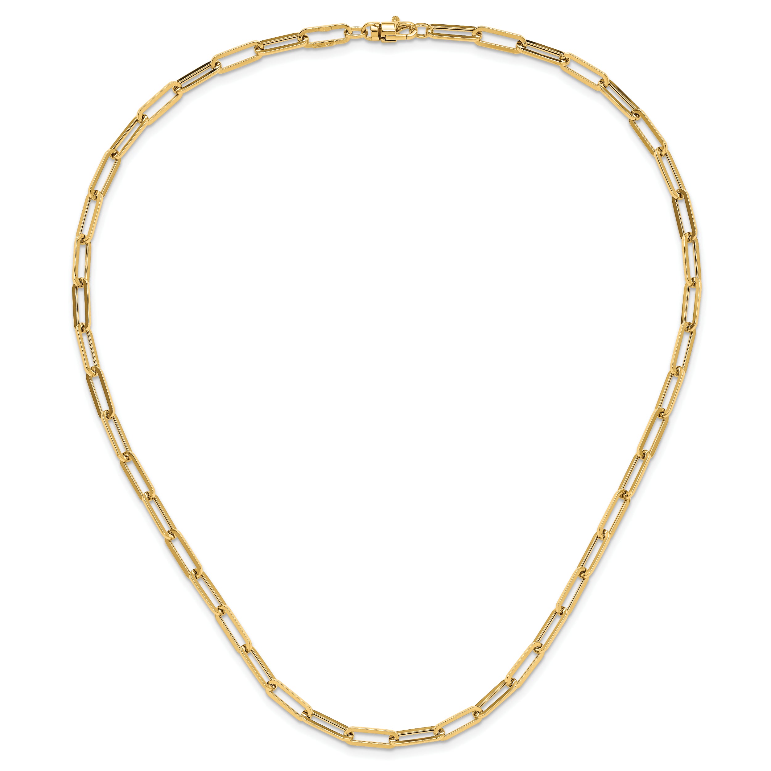 14K Polished Fancy Link Necklace