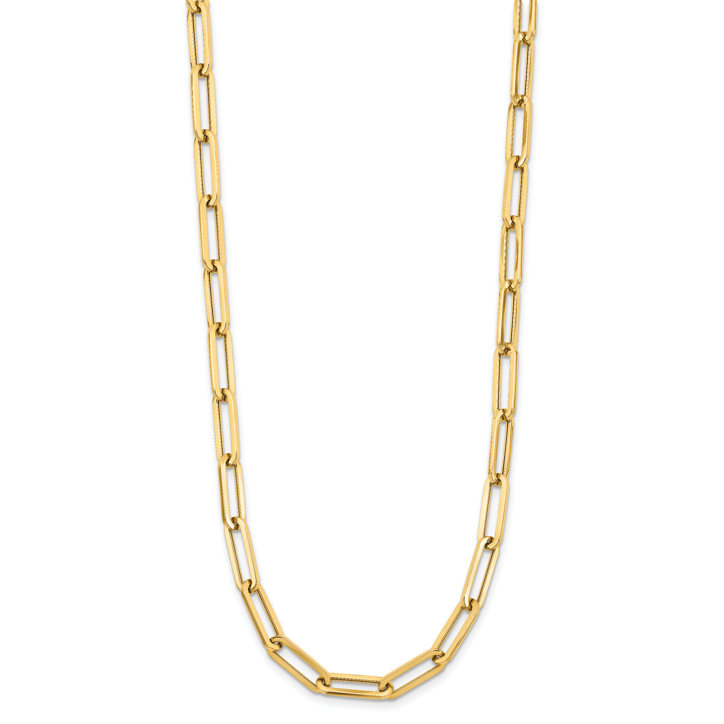 14K Polished Fancy Link Necklace