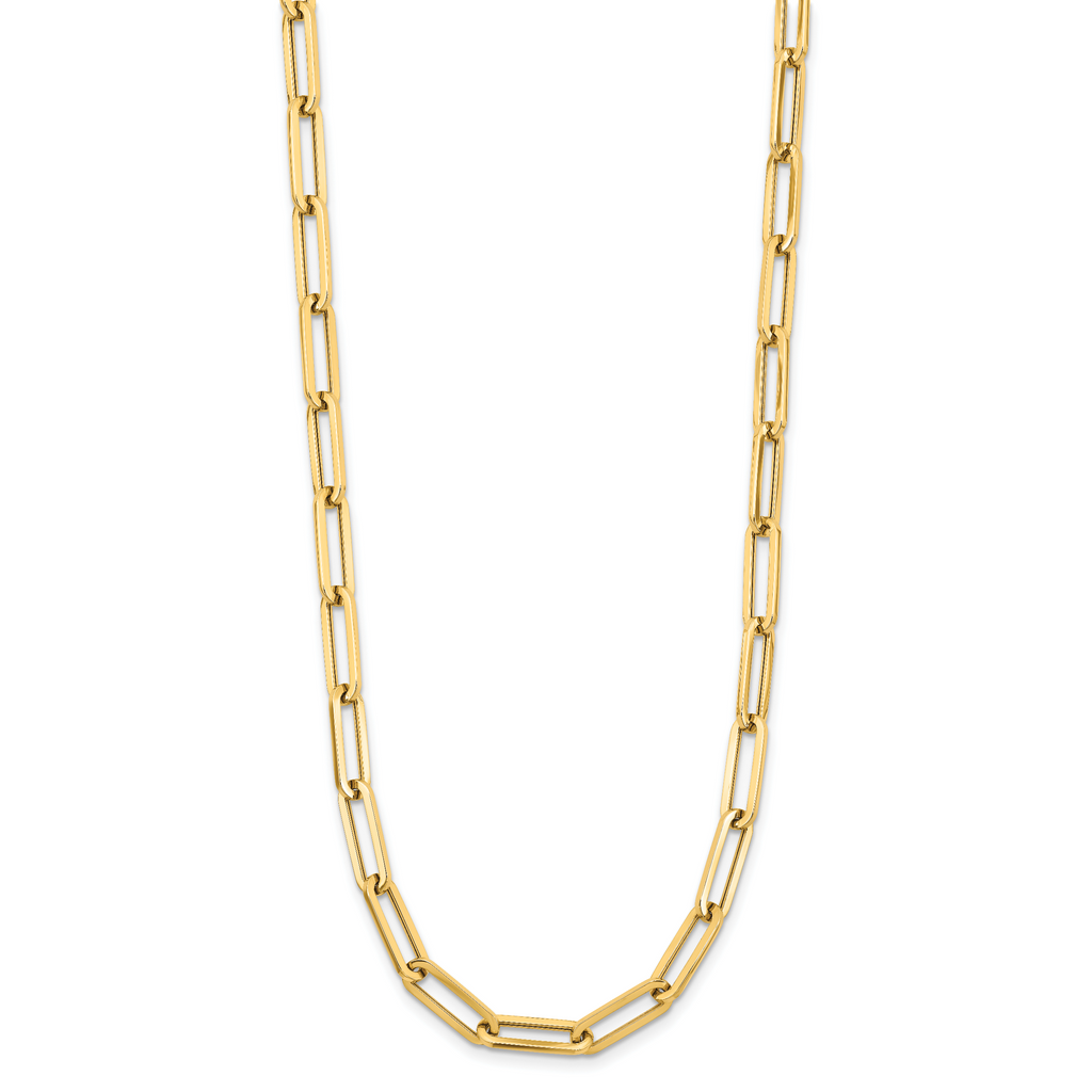 14K Polished Fancy Link Necklace