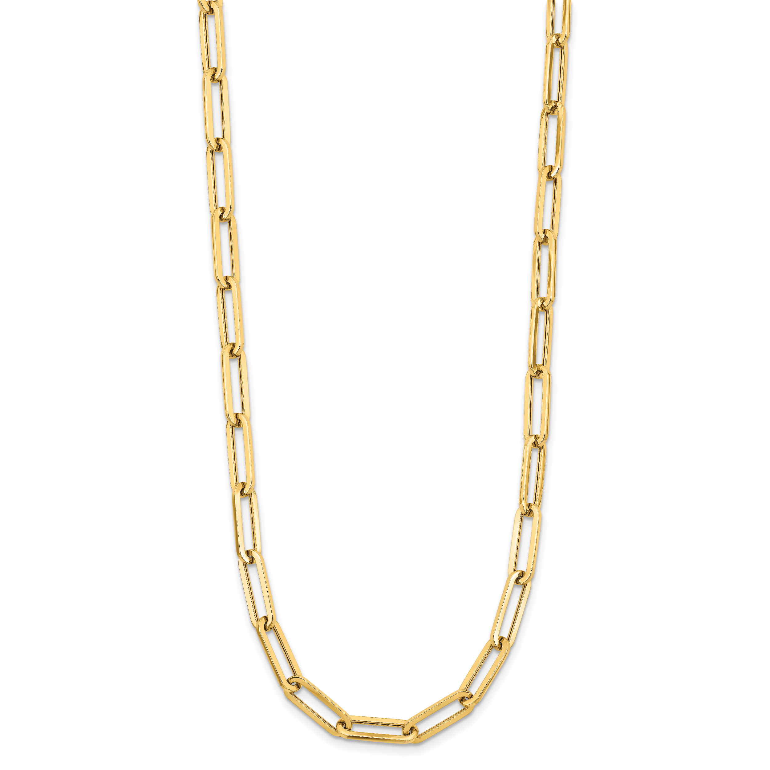 14K Polished Fancy Link Necklace