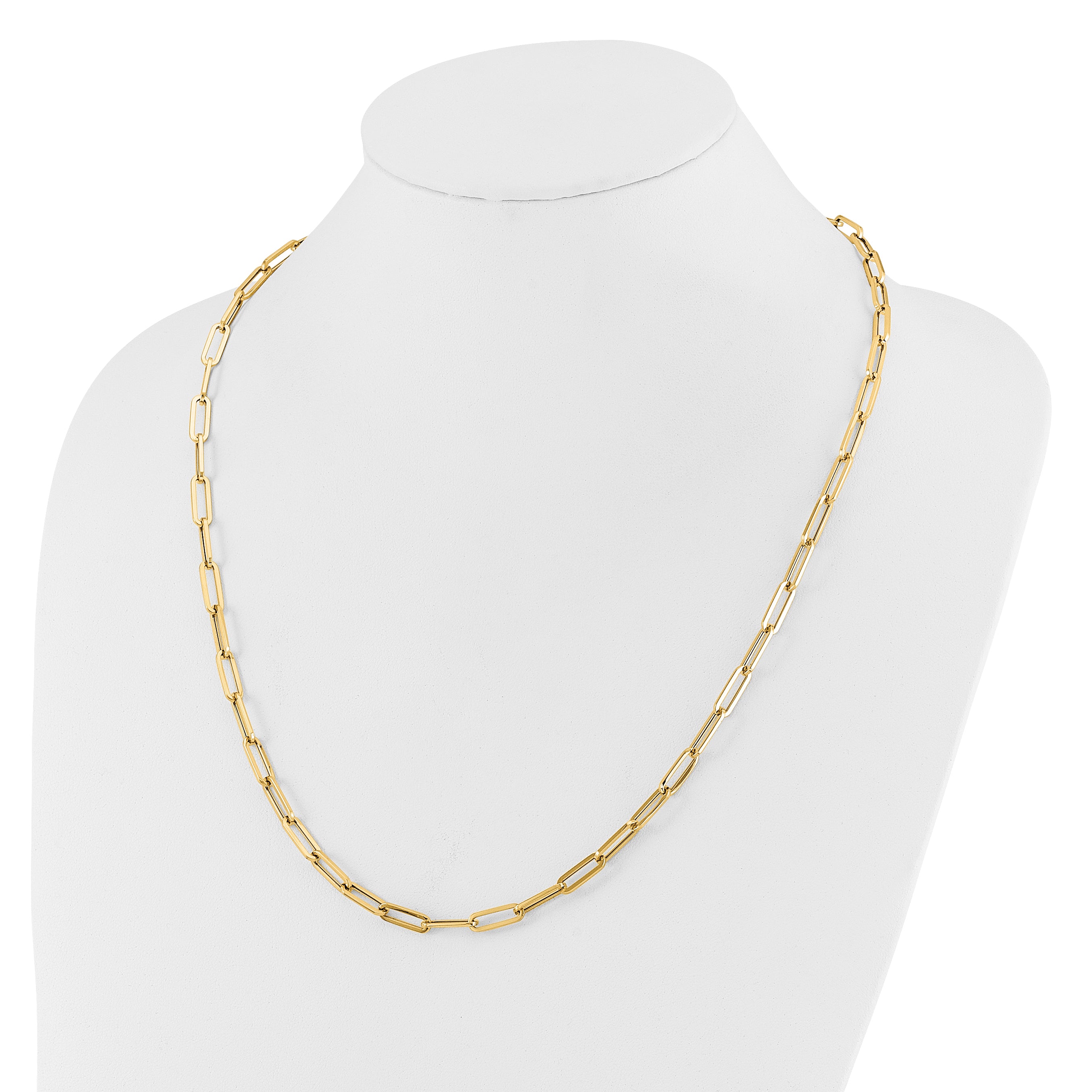 14K Polished Fancy Link Necklace