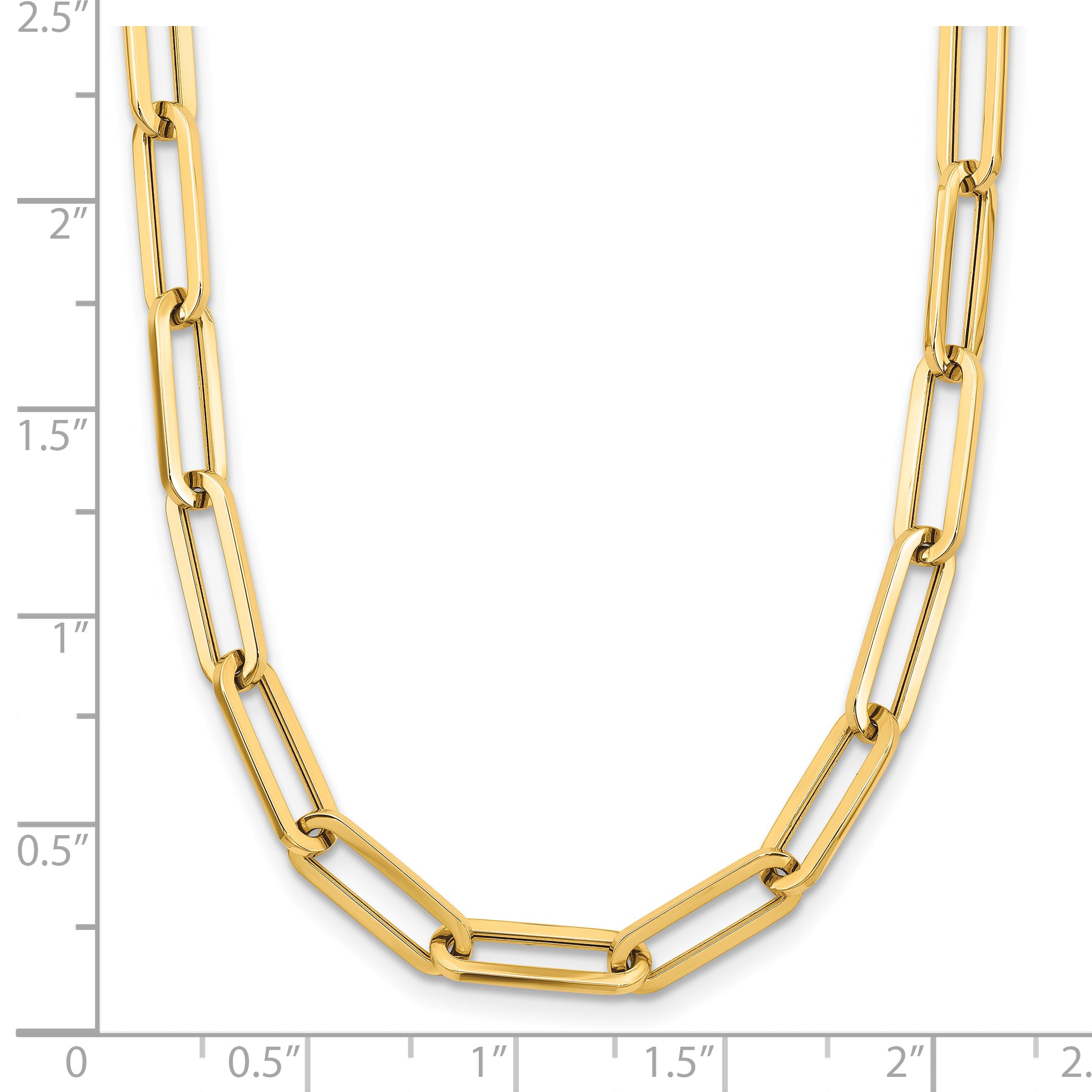 14K Polished Fancy Link Necklace