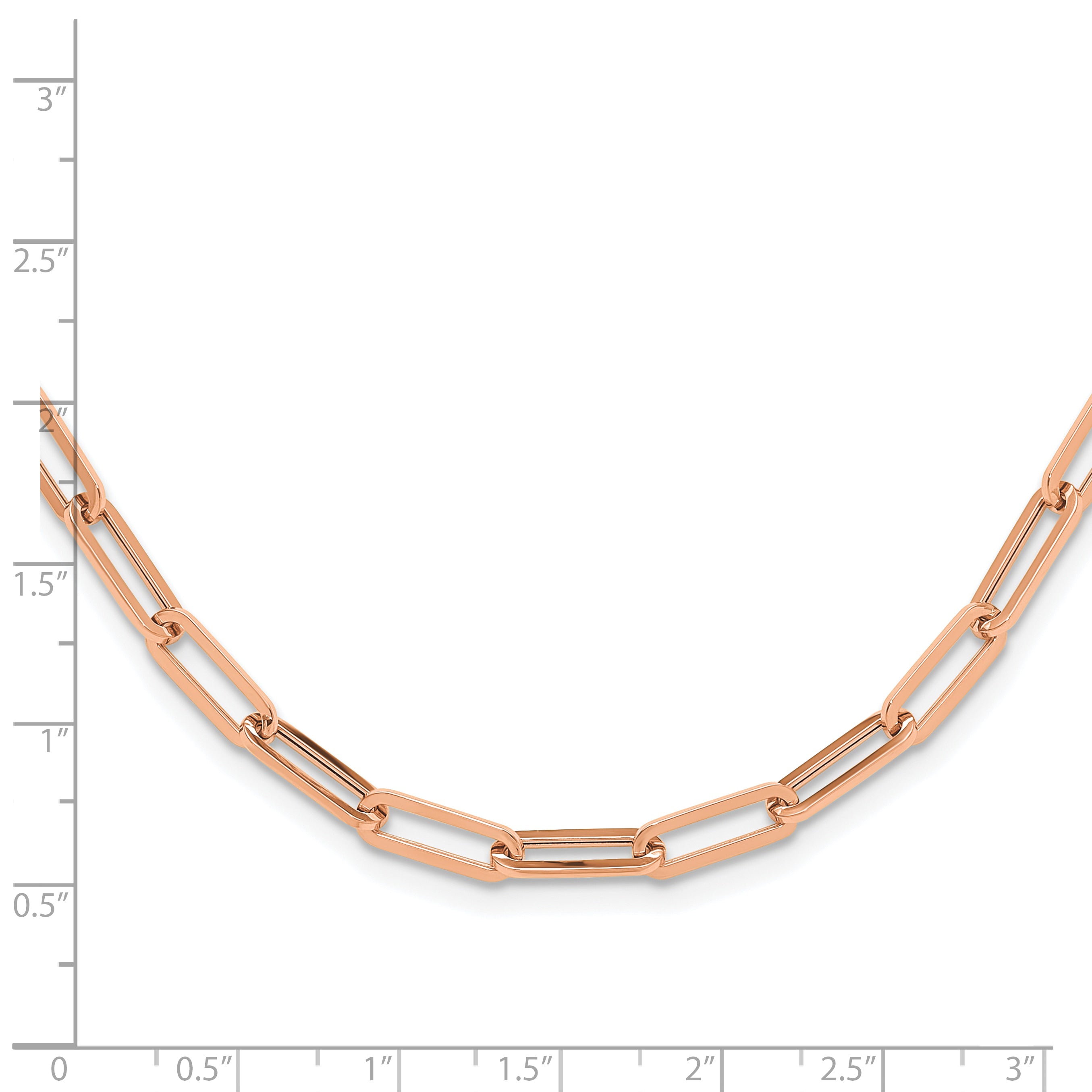 14K Rose Gold Polished Fancy Link Necklace