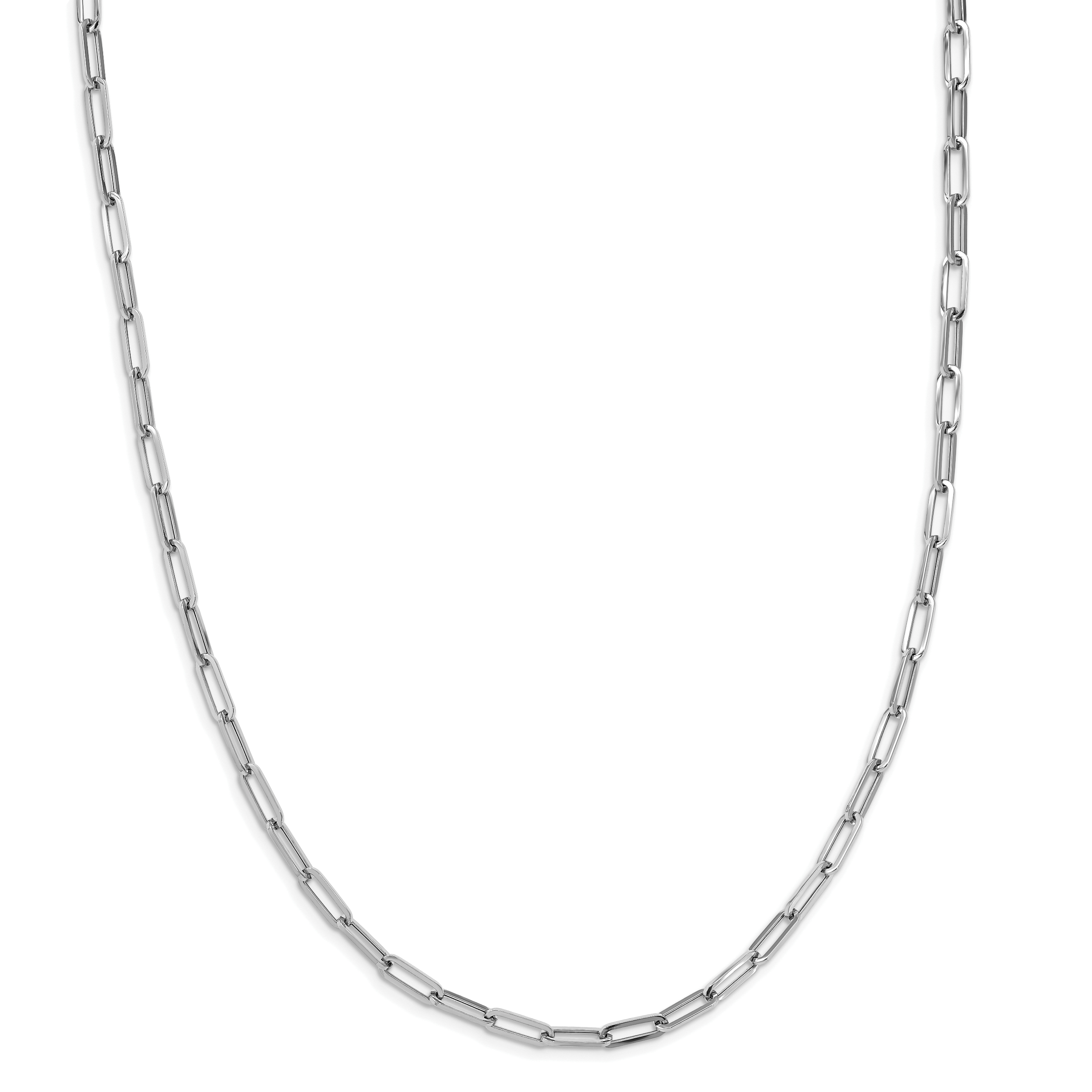 14K White Gold Polished Fancy Link Necklace Secondary image