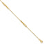 14K Paperclip Link 3-Station 9 inch Plus 0.5 inch Extender - Total 9.5 inch Anklet