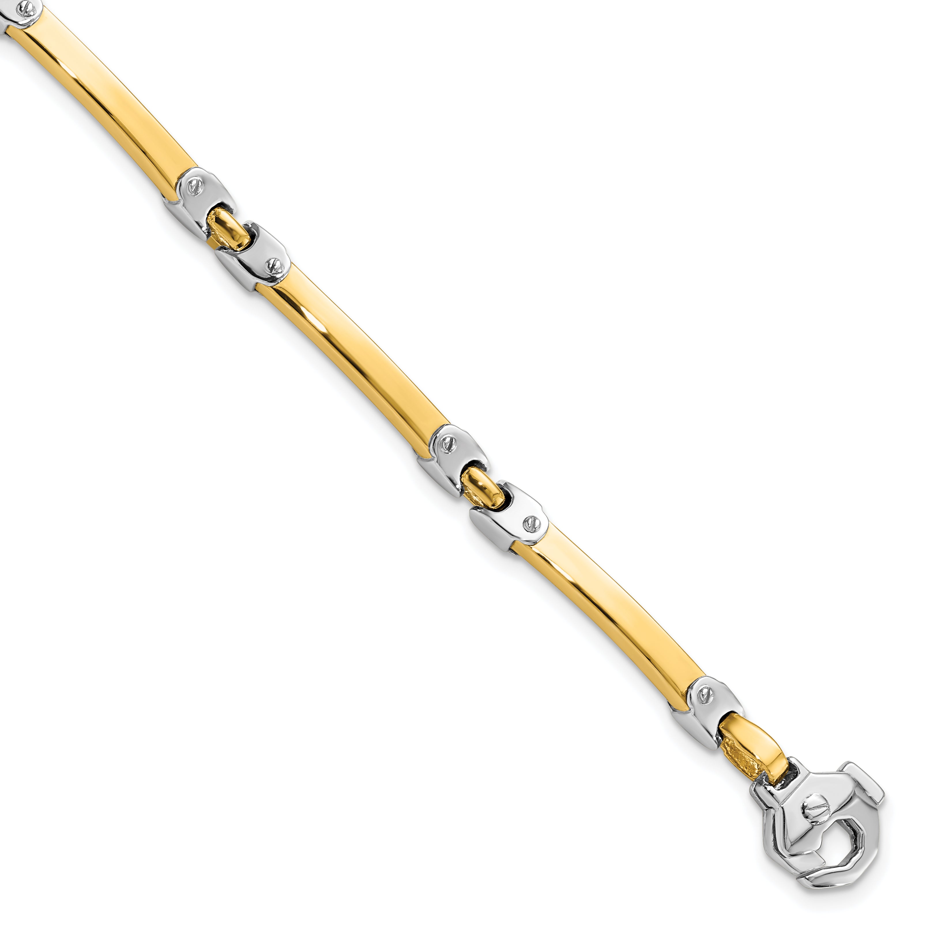 14K Two-tone Polished Bracelet Secondary image