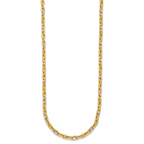 14K Two-tone Polished Link Necklace