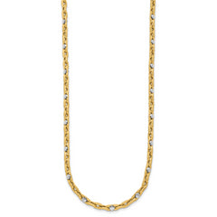 14K Two-tone Polished Link Necklace