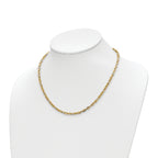 14K Two-tone Polished Link Necklace