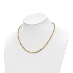 14K Two-tone Polished Link Necklace