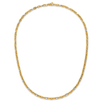 14K Two-tone Polished Link Necklace