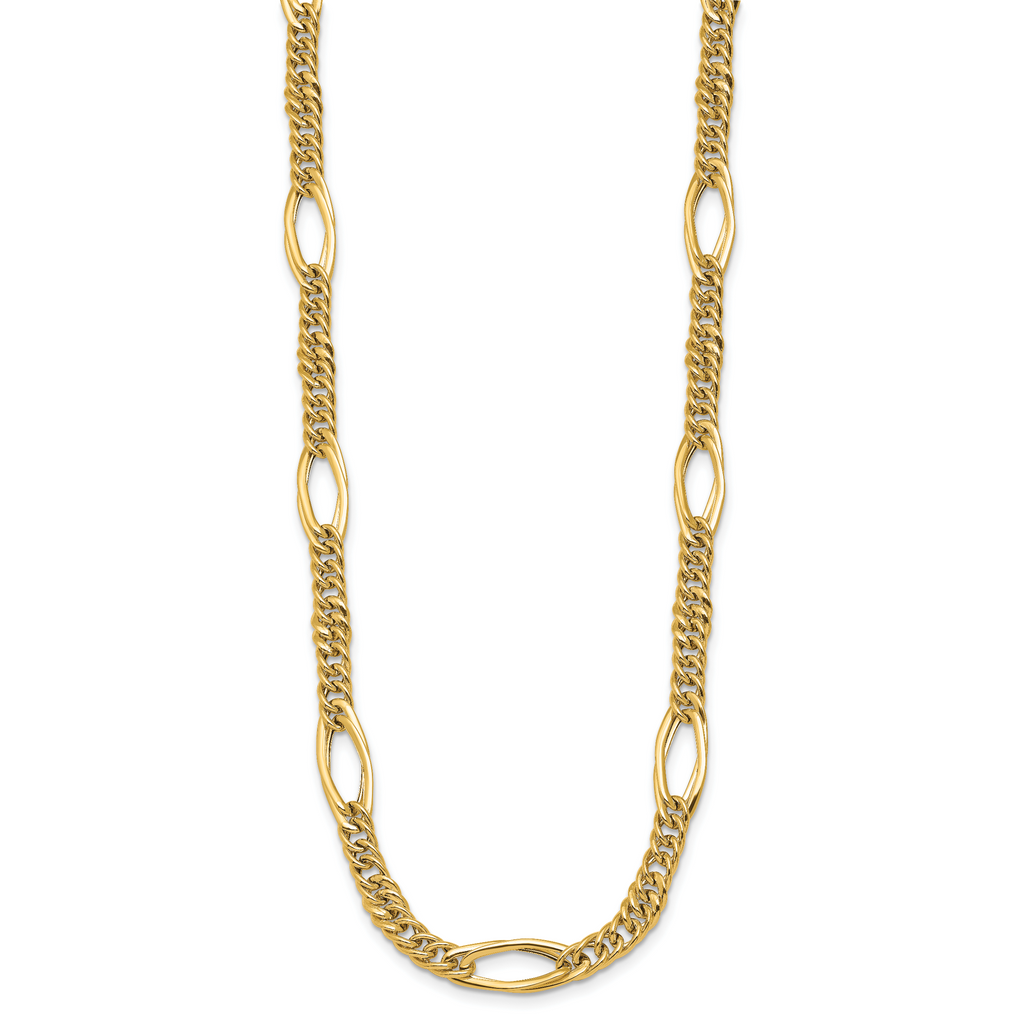 14k Polished Fancy Link Necklace