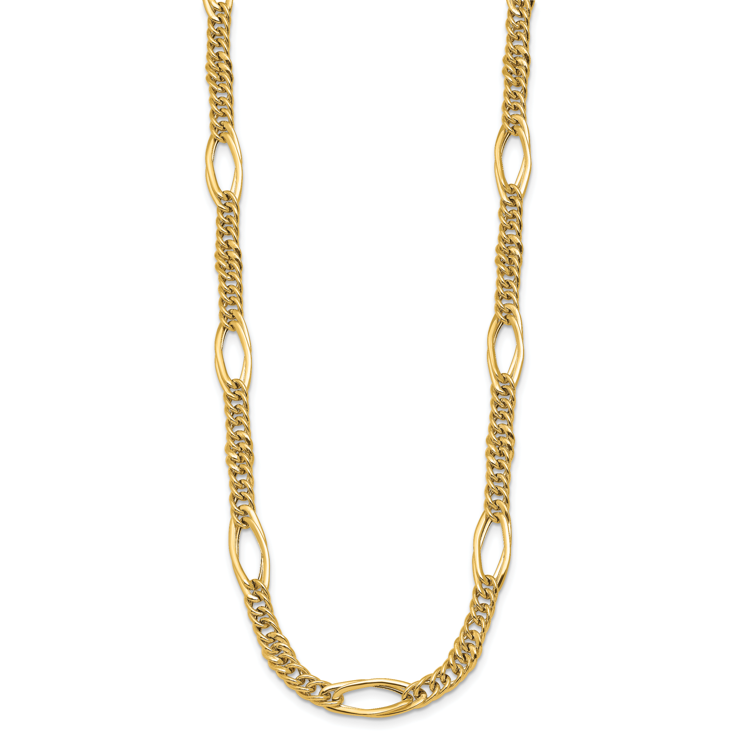 14k Polished Fancy Link Necklace