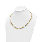 14k Polished Fancy Link Necklace