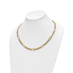 14k Polished Fancy Link Necklace