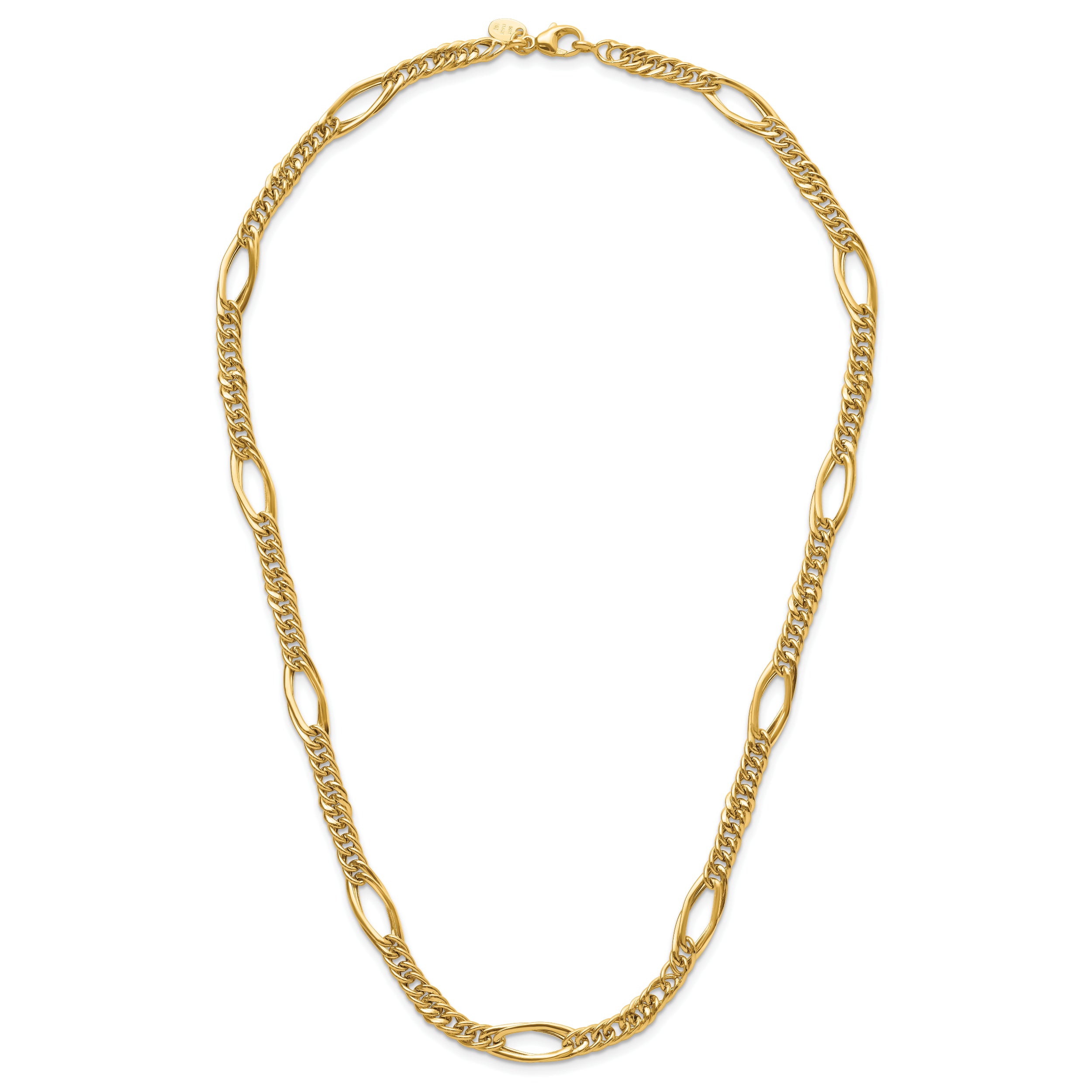 14k Polished Fancy Link Necklace