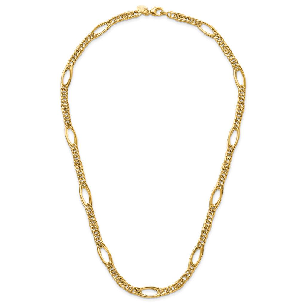 14k Polished Fancy Link Necklace
