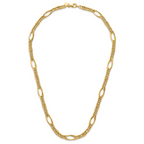 14k Polished Fancy Link Necklace