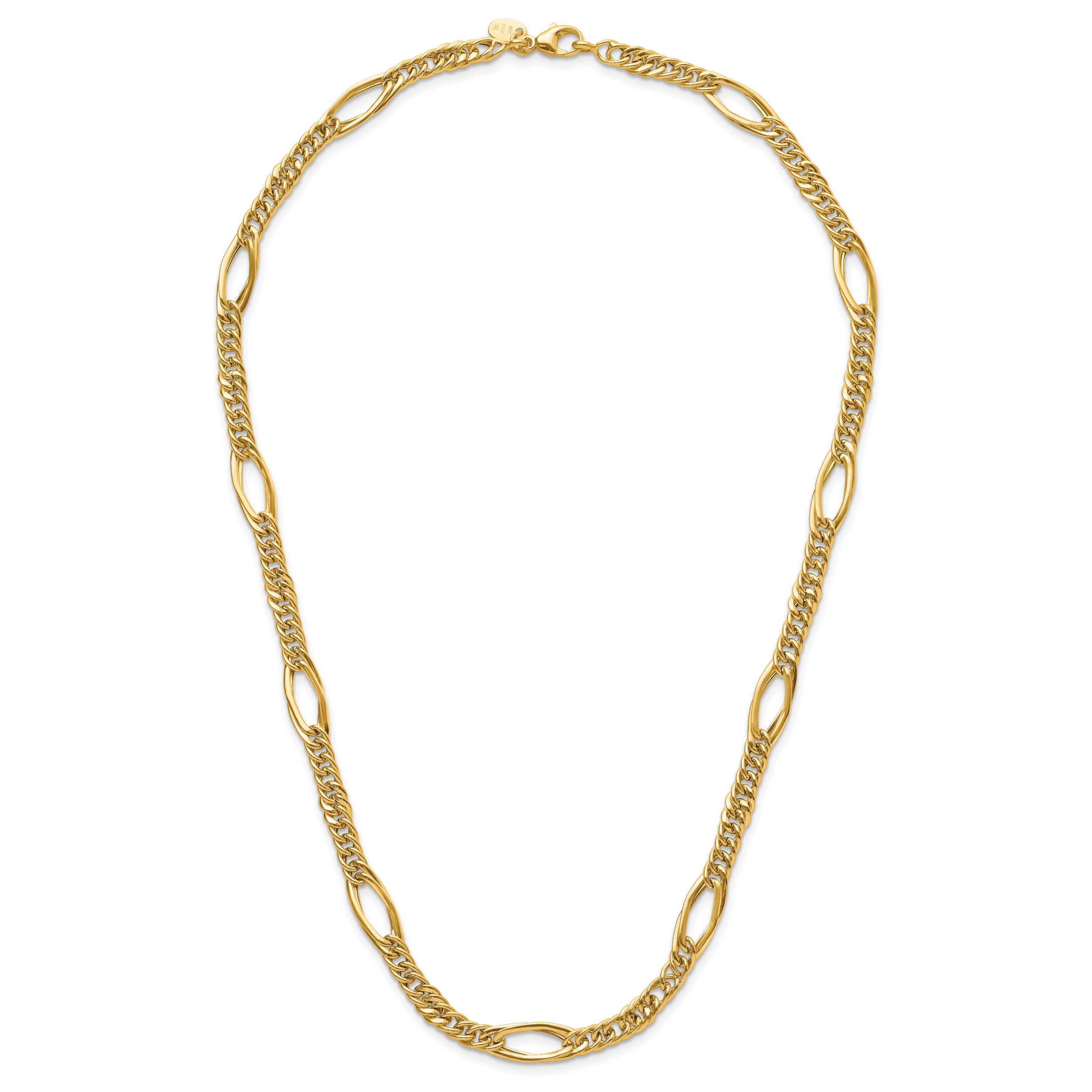 14k Polished Fancy Link Necklace