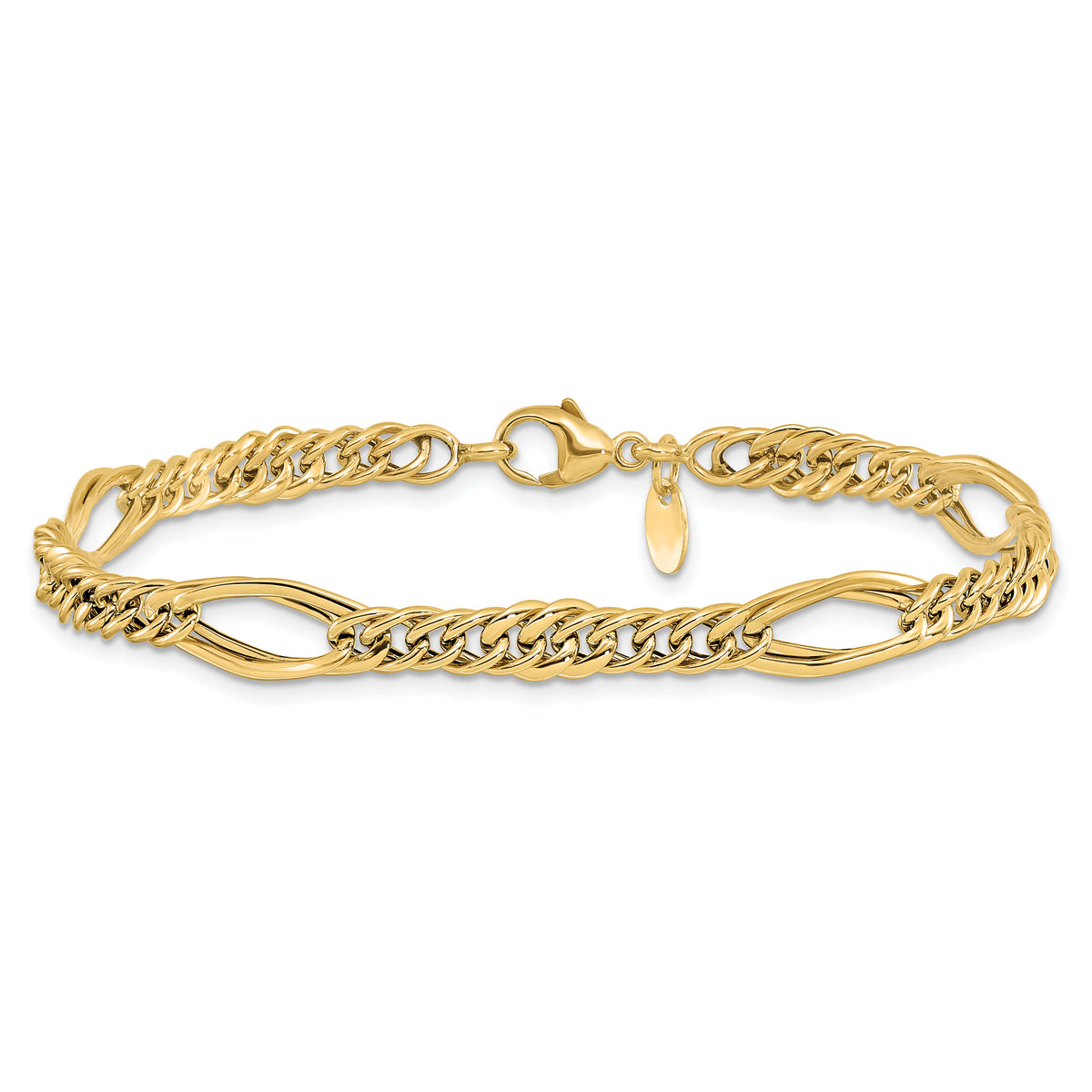 14k Polished Fancy Link Bracelet
