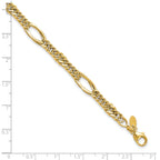 14k Polished Fancy Link Bracelet