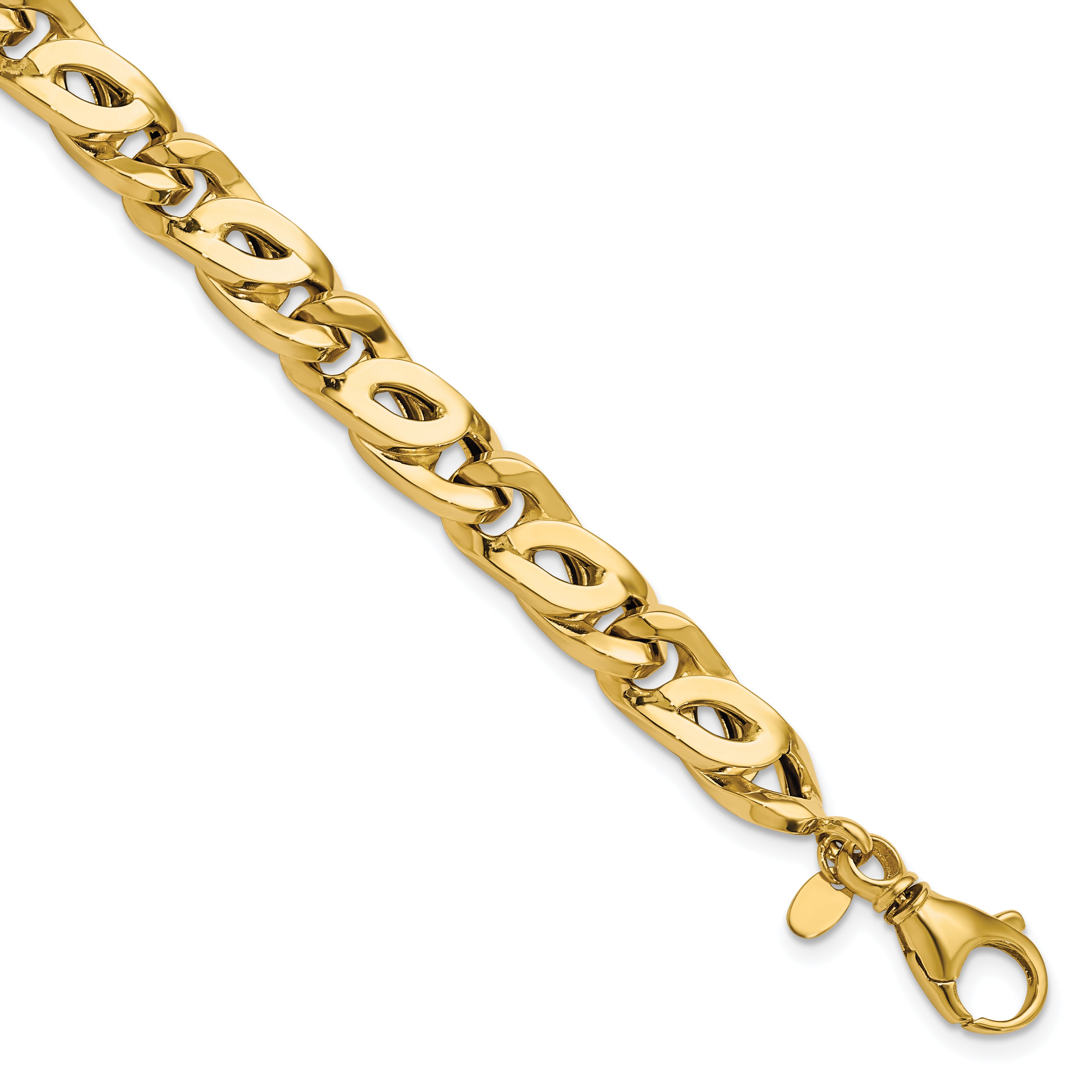 14k Men's Polished Fancy Link Bracelet Secondary image