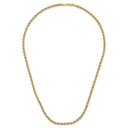 14K Two-tone Polished Textured Rope Necklace
