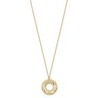 14k Polished and Brushed Necklace