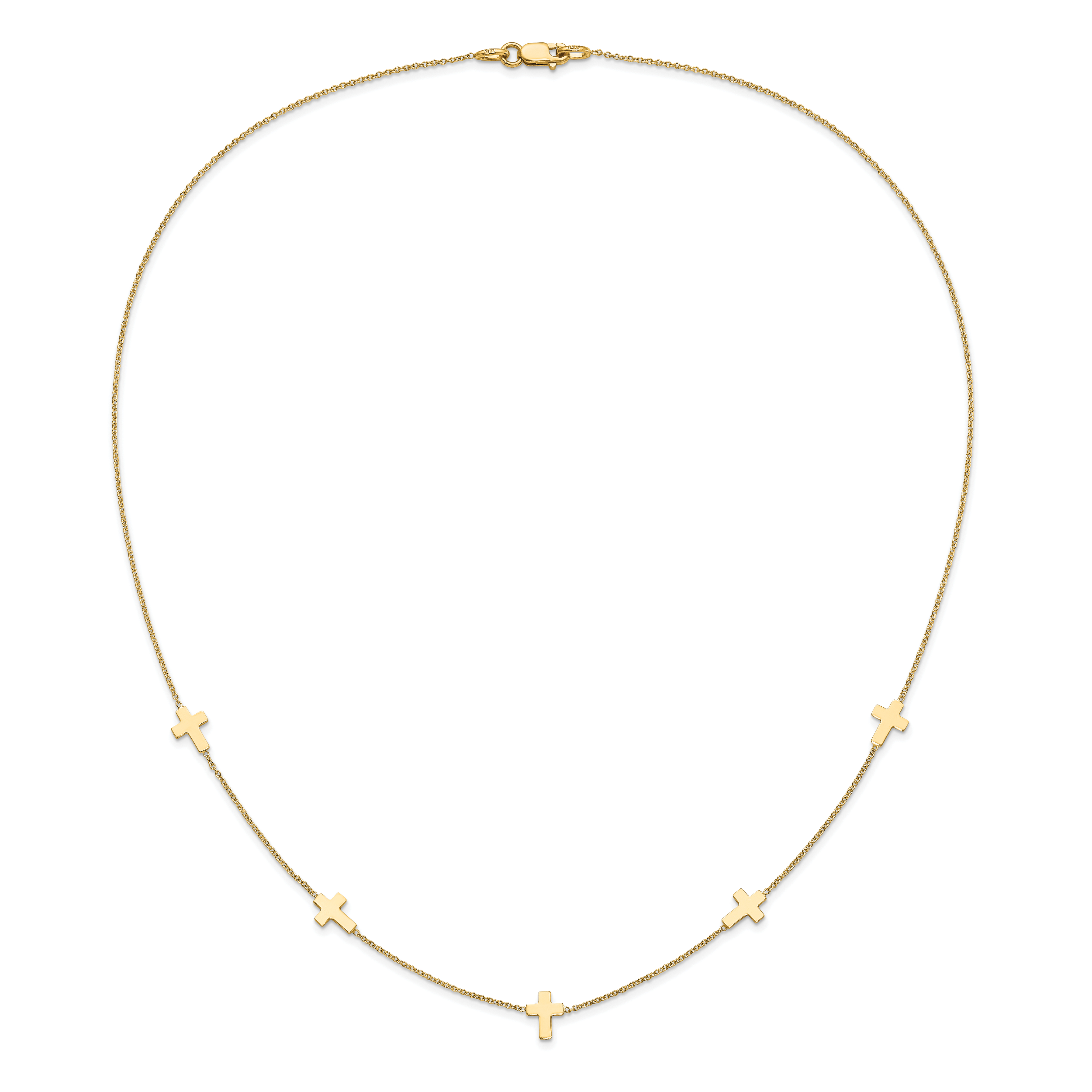 14k Polished Cross Necklace Secondary image