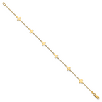 14k Polished Cross Bracelet