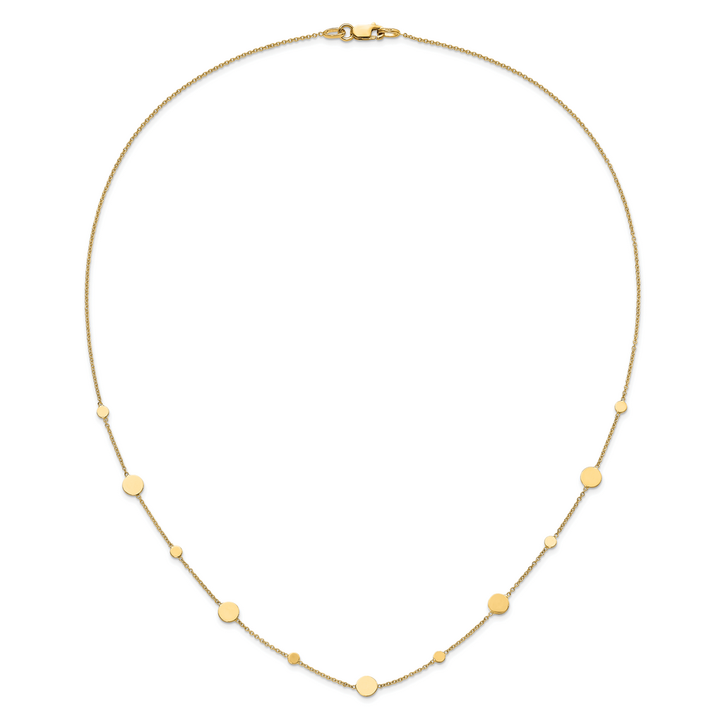 14k Polished Disc Necklace