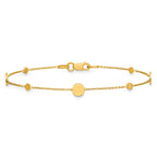 14k Polished Disc Bracelet