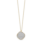 14K Two-tone Polished D/C Love Knot Necklace