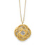 14K Two-tone Polished D/C Love Knot Necklace